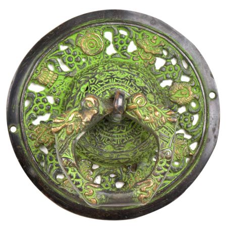 Handmade Ornate Green Brass Door knocker