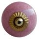 Pink Crackle Cabinet Knob