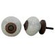 Cream Crackle Ceramic Wardrobe Knob