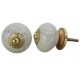 Cream Crackle Ceramic Wardrobe Knob