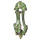 Solid Brass Celtic or Pattern Design Door Knocker With Green Patina