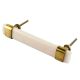 Milky White Resin And Brass Door Handles