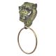 Black Brass Lion Head Towel Ring Bathroom Hardware