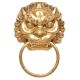 Brass Foo Fu Dog Lion Head Ring Door Knocker