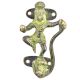 Kaalia Mardan Krishna Bronze Door Handle With Green Patina