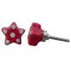 Red Star White Polka Ceramic Wardrobe Knob