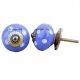 Purple White Polka Ceramic Knob