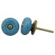 Turquoise Crackle Ceramic Cabinet  Knob