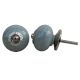 Steel Grey Crackle Ceramic Drawer Knob