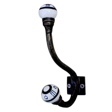 Black Floral Iron Hooks-EHG-19