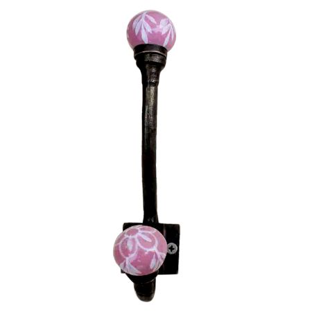 Pink Floral Iron Hook-EHG-42