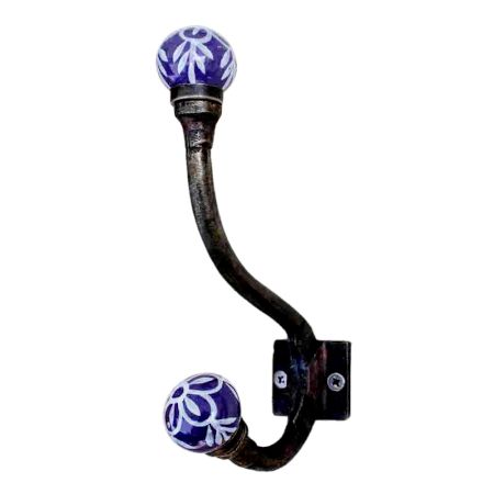 Purple Floral Iron Hook-EHG-11