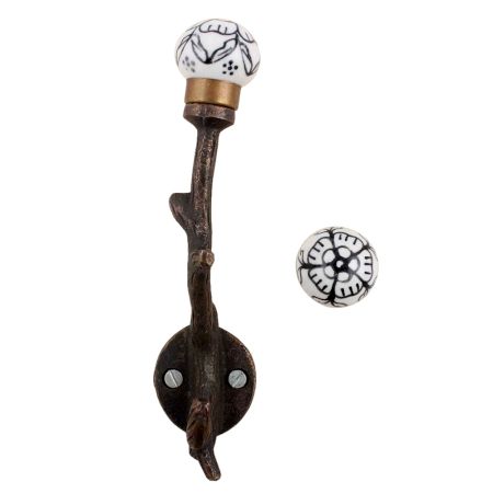 Black Floral Tree Hooks-EHG-51