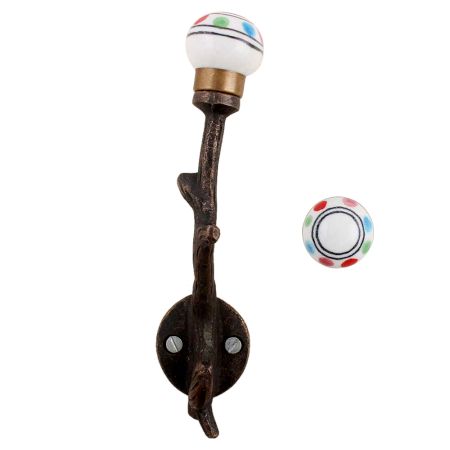 Multicolor Dotted Strip Tree Hooks-EHG-58