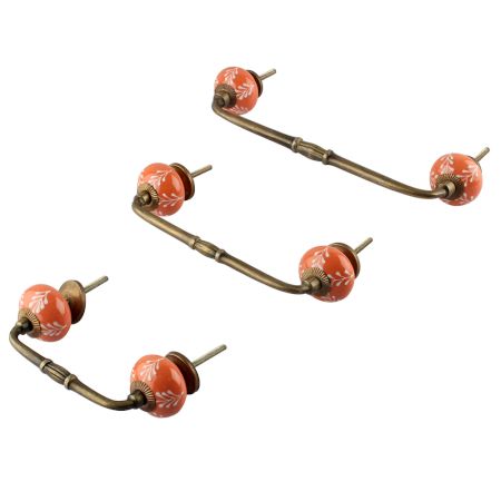 Dark Mustard Ceramic Bridge Cabinet Handle