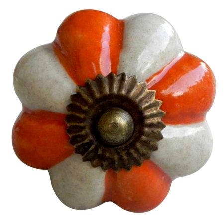 White Orange Knob