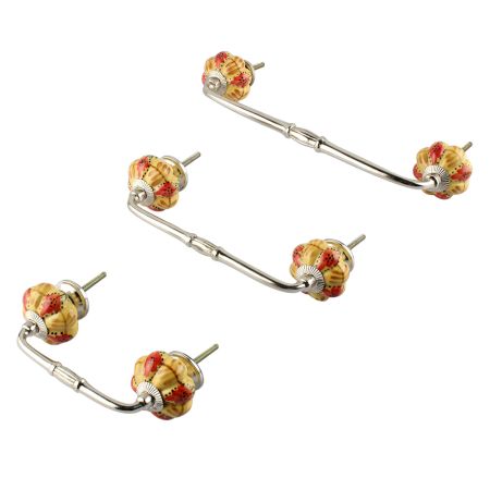 Red Berry Ceramic Bridge Handle