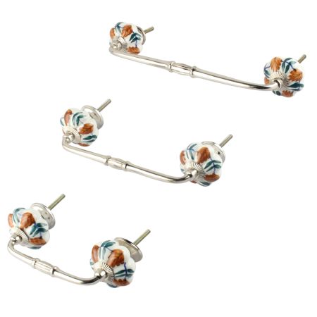 Light Caramel Plant Ceramic Bridge Handle