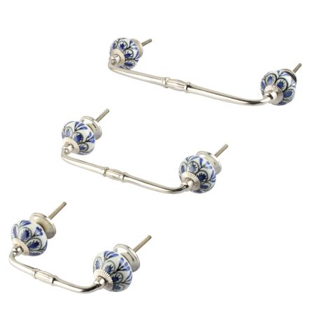 Black Blue Drop Ceramic Bridge Handle