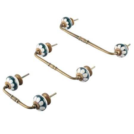 Stephanotis Ceramic Bridge Handle