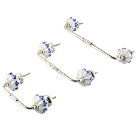 Blue Shamrock Ceramic Bridge Handle