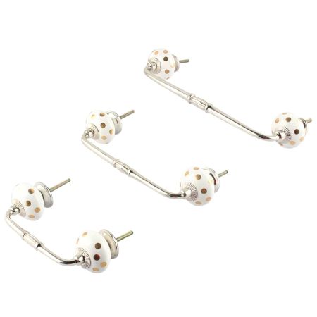 Golden Dot Ceramic Bridge Handle