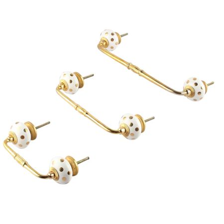 Golden Dot Ceramic Bridge Handle