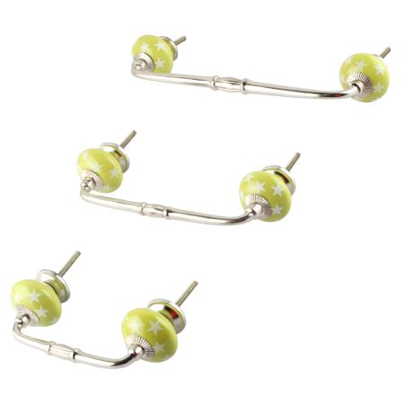 Lime Green Star Ceramic Bridge Handle