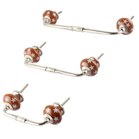 Brown Star Ceramic Bridge Handle