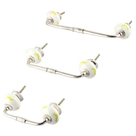 Lime Running Rein Deer Pattern Ceramic Bridge Handle