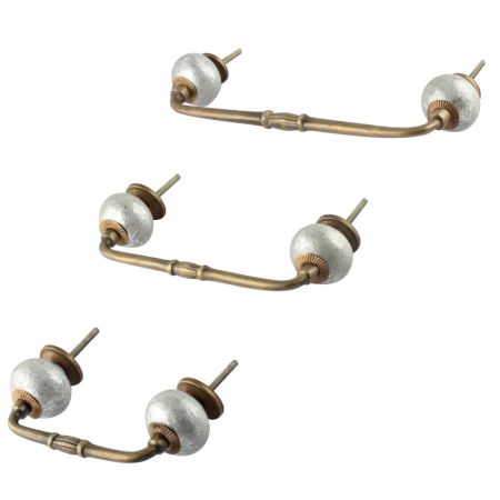 Silver Ceramic Bridge Handle