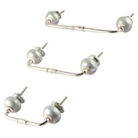 Silver Ceramic Bridge Handle