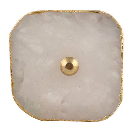 Pink Rose Square Quartz Stone Cabinet Knob Online