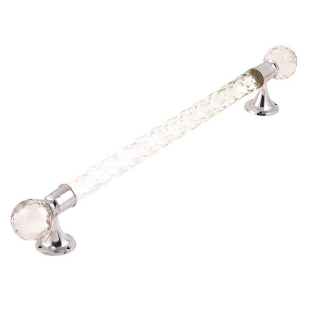 Crystal Globe Pole Finials With Transparent  Towel Crystal Pole