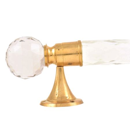 Globe Crystal Modern Pole Finials With Crystal Towel Pole