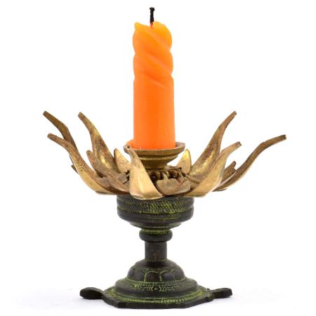 Bronze Lotus Candle Holder
