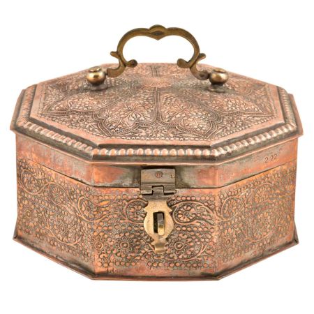 Brass Copper Container or Paan Daan  Betal Leaf Storage Box