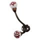 Red Black Floral Iron Hooks-EHG-73