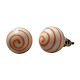 Orange Striped White Knob