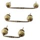 Spanish Olive Stripe Ceramic Bridge Dresser Handles