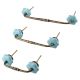 Turquoise Ceramic Bridge Drawer Handles