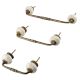 Cream Ceramic Bridge Dresser Handle