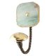Green Square Quartz Stone Wall Hook in Antique Fitting