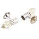 Set Of 2 Teardrop Crystal Curtain Pole Finials With Silver Brass Bracket