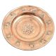 Copper Plate Or Wall Hanging Floral  And Repousse Heartshaped Pattern Work