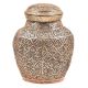 Copper Repousse Hand Made Lidded Jar Or Pot