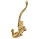 Brass Elephant Head With Trunk Raised  Wall Hook