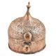 Handcrafted Stupa Form Repousse Decoration Copper Paandan With Lock Handle