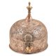 Handcrafted Stupa Form Repousse Decoration Copper Paandan With Lock Handle