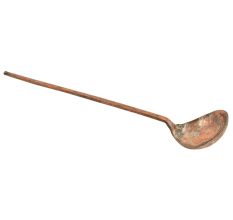 Handmade Copper Ladle With A Deep Bowl Long Handle